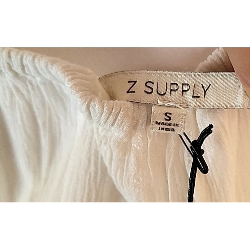 Z‎ Supply White Poppy Peasant Lace Midi Dress Women's SM Summer Beach Wedding - Picture 11 of 13